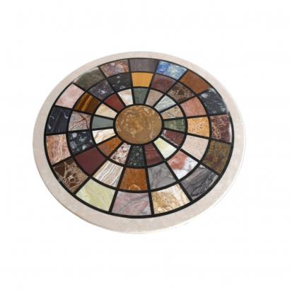 Table Top Geometrical Pietradura Table Top - Stone Inlay Classic Home Decor Accent Furniture Coffee Table